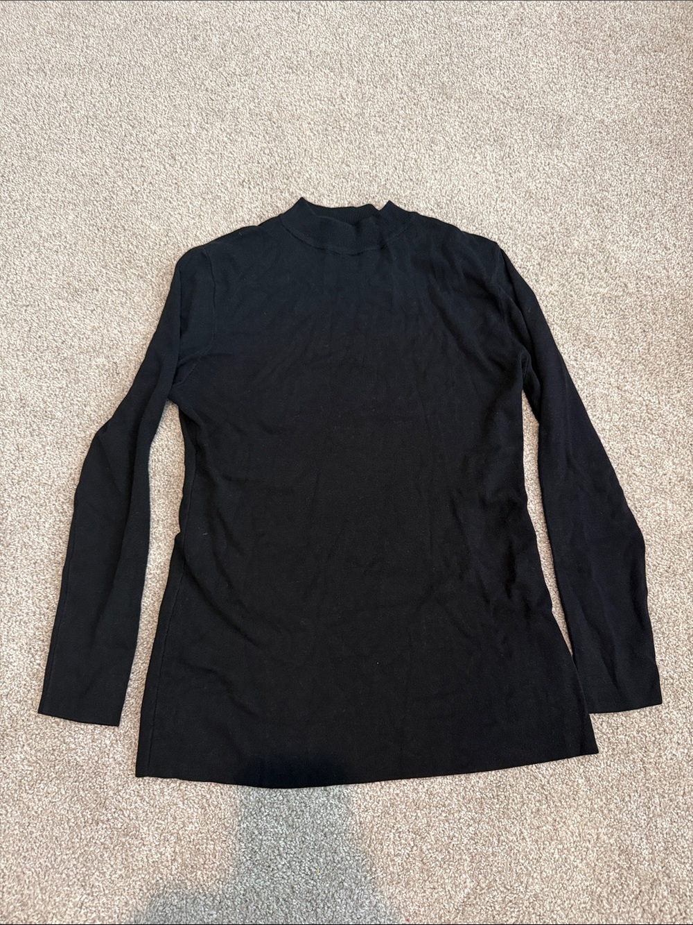 Workshop Republic Clothing Black Long-Sleeve Mock Neck Tee